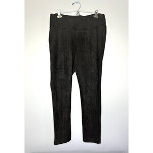 Andrew Marc Stretch Velvet Faux Suede Pull On Legging Size L 10-12 Elastic Waist
